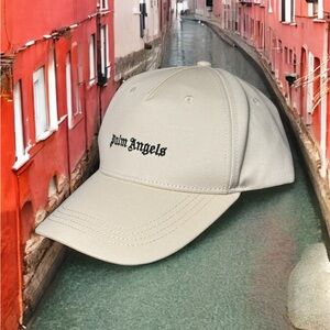 Palm Angels Logo Embroidered Baseball Cap